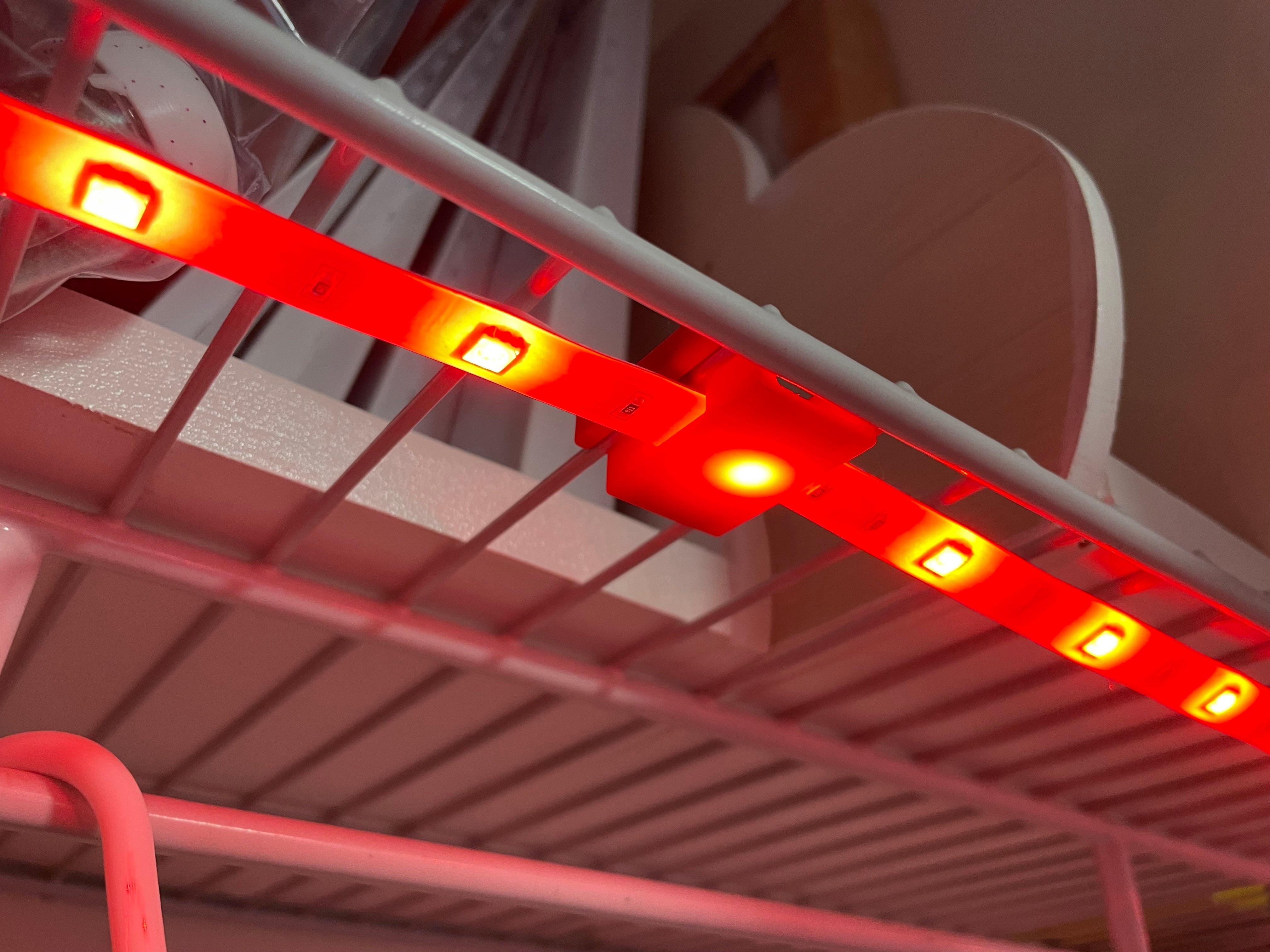 LED Strip Hangers for Grid Shelves