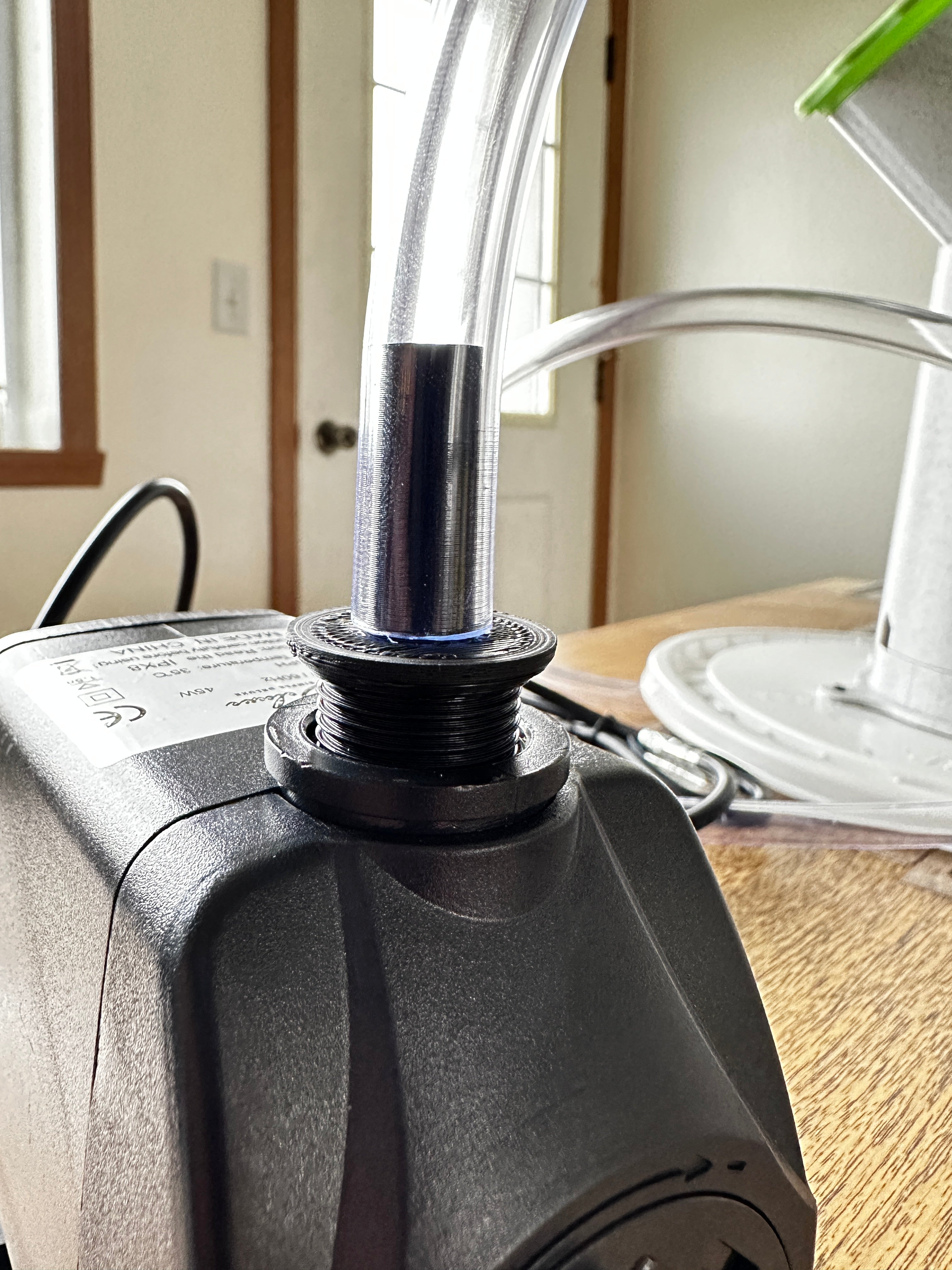Water pump fitting for 3/8' ID hose