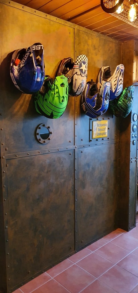Wall-mounted Helmet Holder for Motorcycle, MX and MTB Helmets