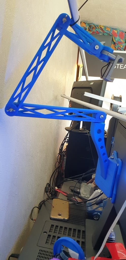 VESA-mounted Phone Holder for PC monitor