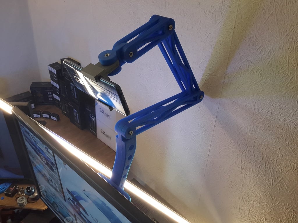 VESA-mounted Phone Holder for PC monitor