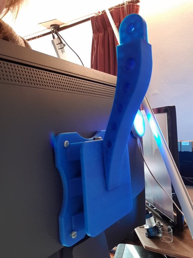 VESA-mounted Phone Holder for PC monitor