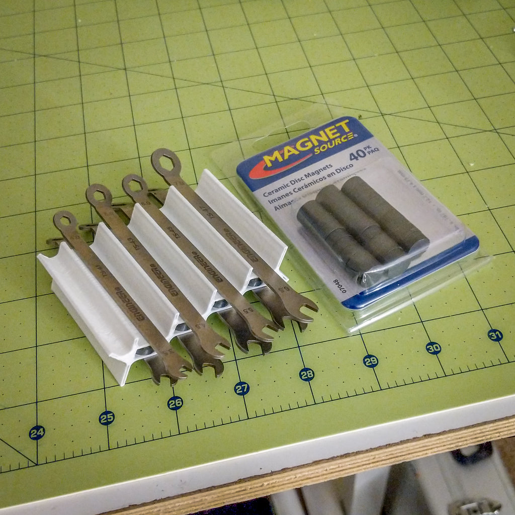 Miniature Spanner Holder - Magnetic Tool Organiser