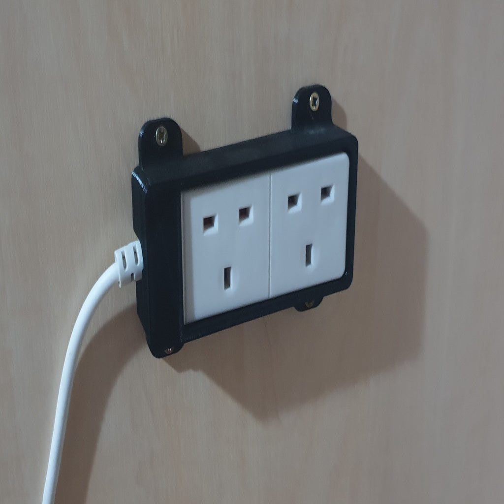 Twin Socket Extension Cord Wall Mount