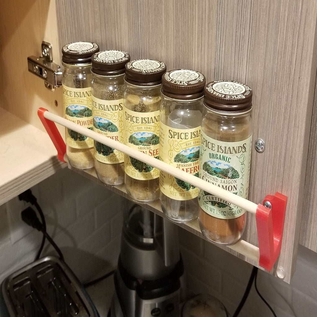 Cabinet Mounted Spice Rack for Optimal Storage