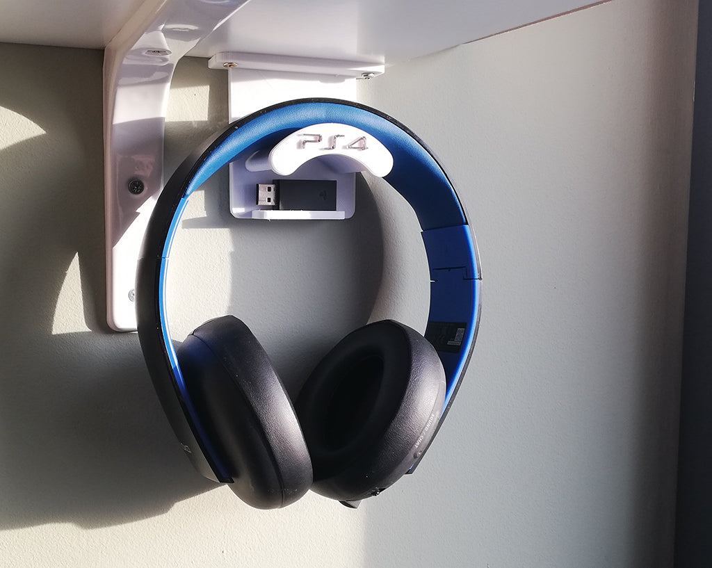 PS4 Headset Under Shelf Bracket