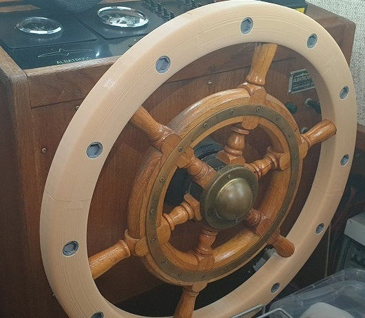 Mockup for boat steering wheel extension