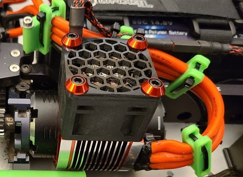 Tekno MT410 Wire management for motor wires