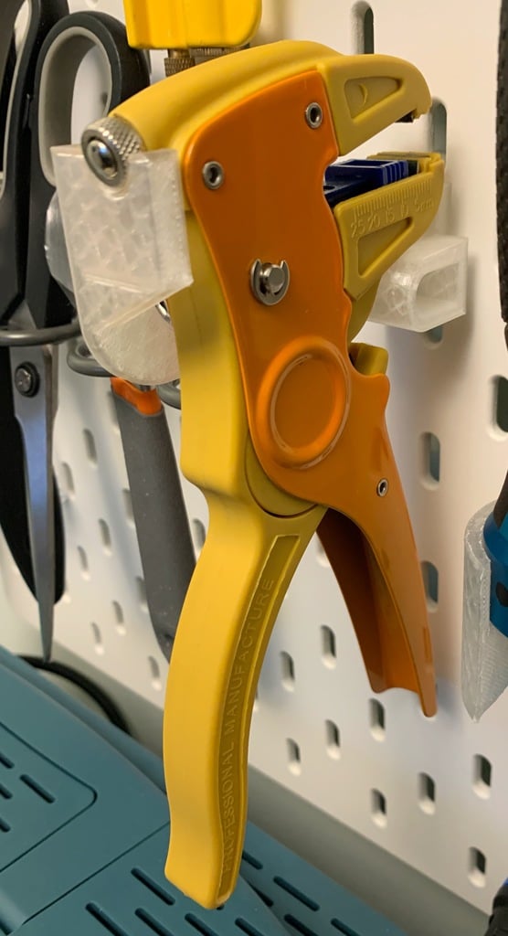 Wire Stripper Holder for Ikea Skadis Pegboard
