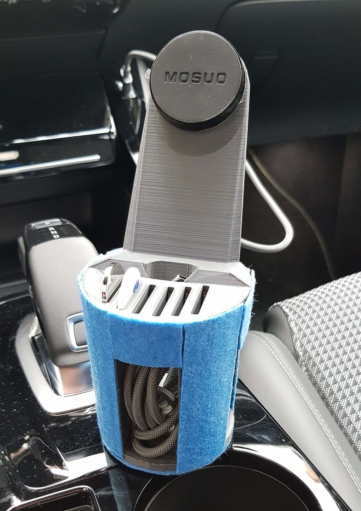 Smartphone cup holder for Peugeot 208 II and 2008 II