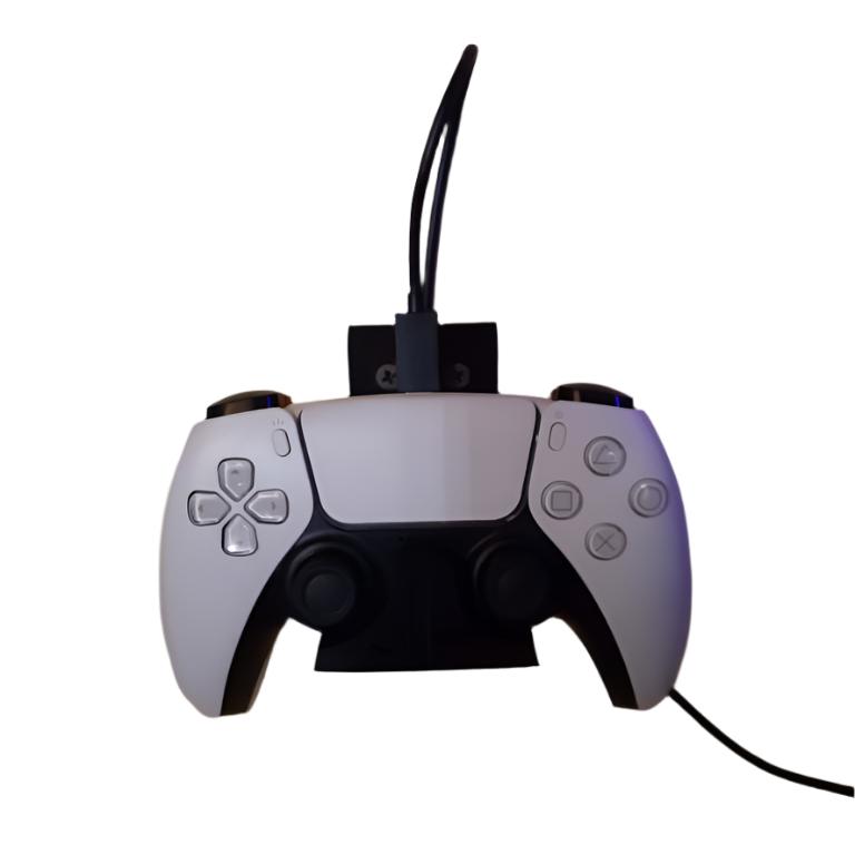 PS5 Controller Wall Mount with Charging Cable Channel