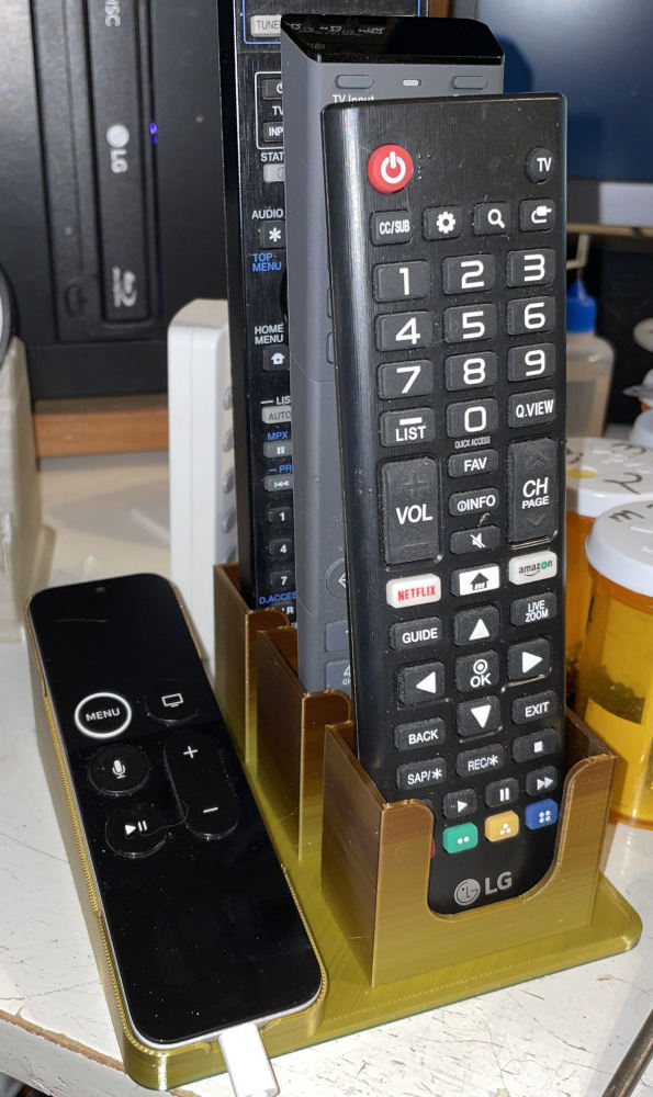 Remote control holder for Apple TV (4th and 5th generation)