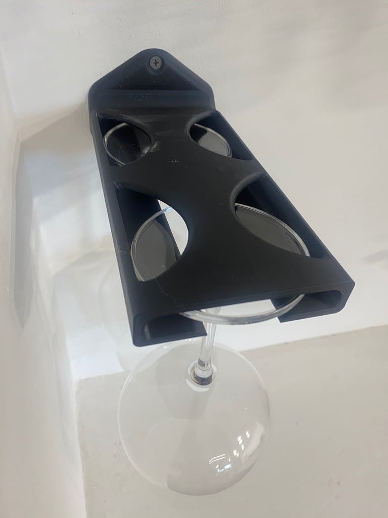 Wall mounted Wine Glass Holder for 2 Glasses