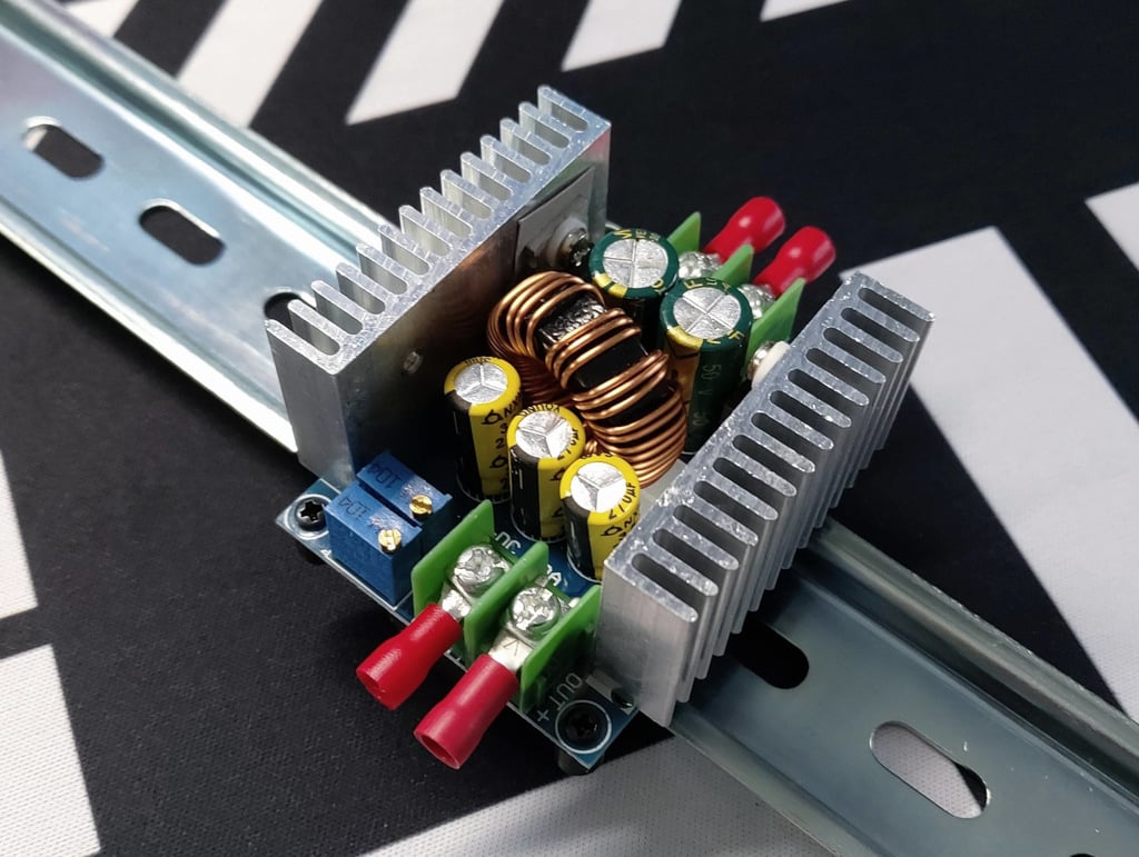 DIN rail mount for 20A 300W Buck Converter