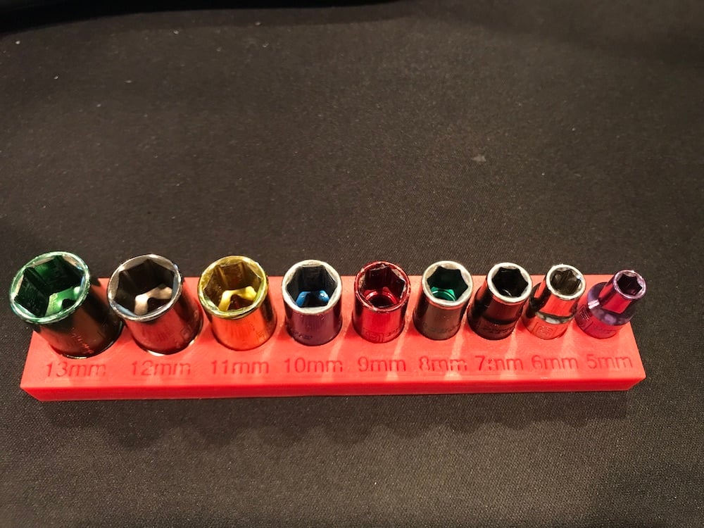 1/4" Drive Metric Magnetic Socket Organiser