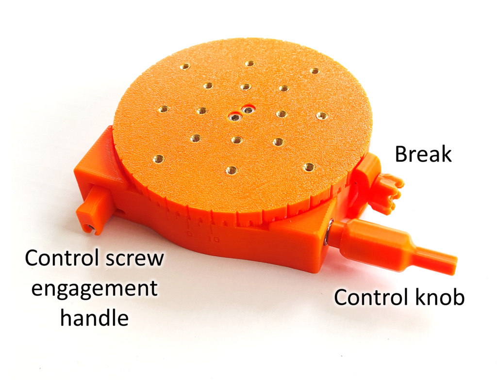 Printed rotating platform with high precision