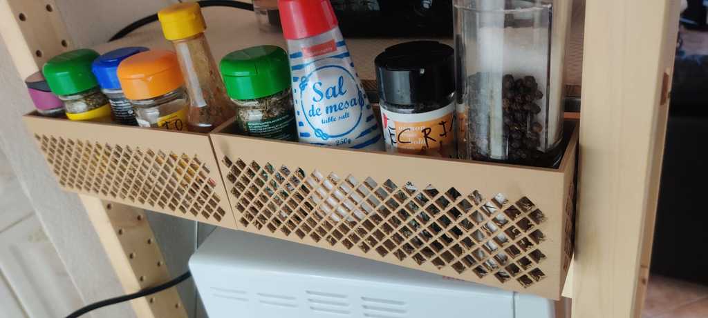 Spice rack for IKEA IVAR 50 cm Shelf