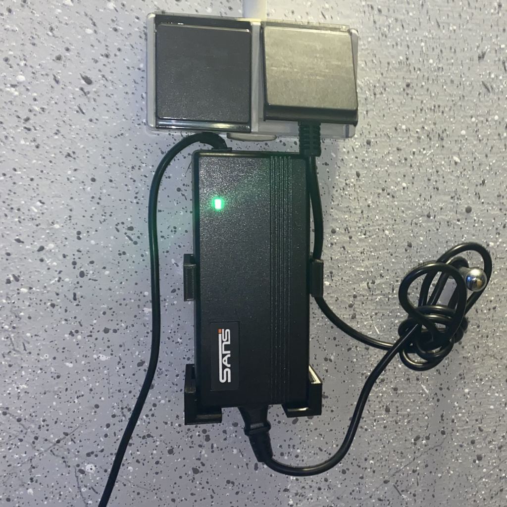 Wall mount for NCM Electric Bicycle Battery Charger (Type DC483DE 48V 3A)
