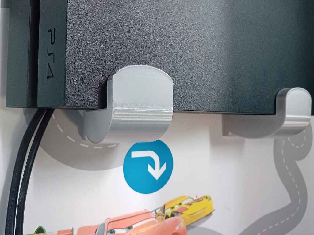 PS4 Console Wall Mount Bracket - 5mm & 6mm Holes