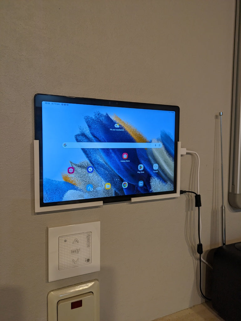 Simple wall mount for Samsung A8 tablet