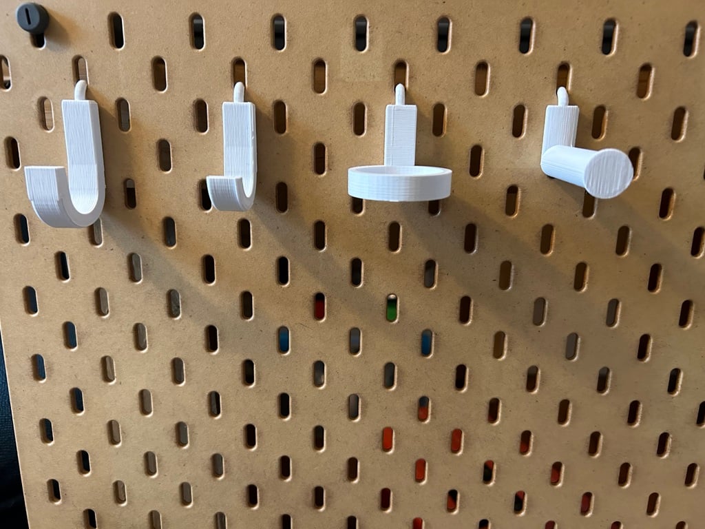Customised hooks for IKEA SKÅDIS Pegboard