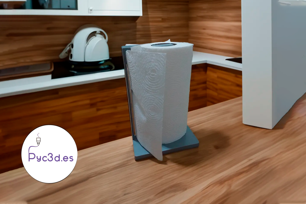 Kitchen roll holder with One-Hand Operation and Modern Design