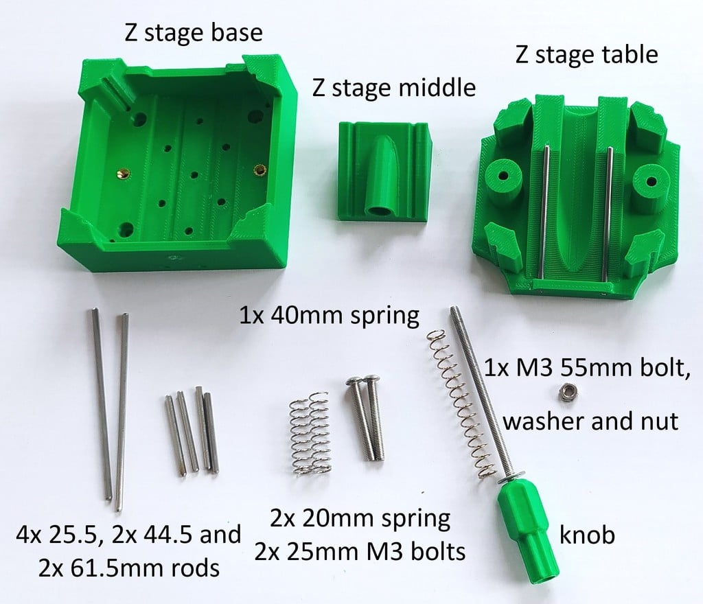 Orthogonal printed linear stage