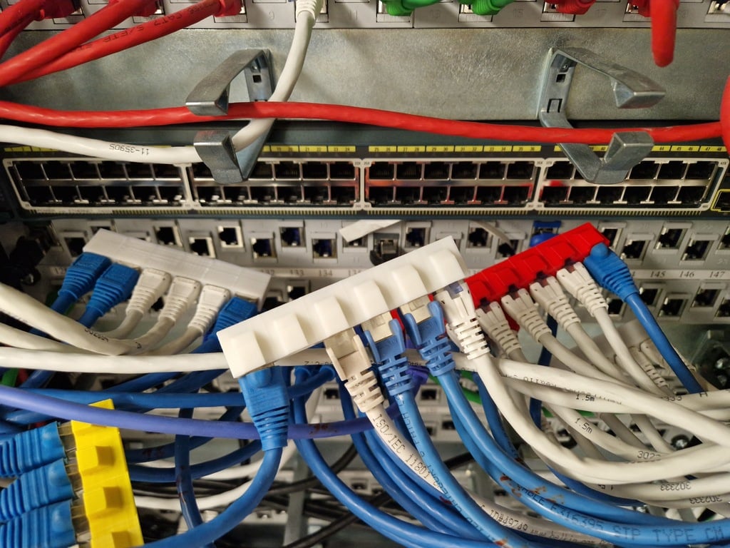 RJ45 Ethernet Cable Organizer for Device Replacement