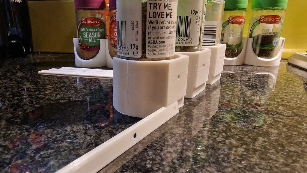 Spice rack for cabinet door