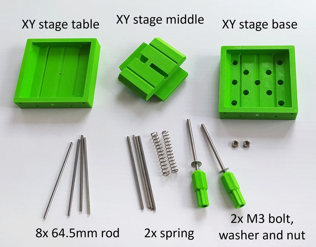 To-axled printed linear stage