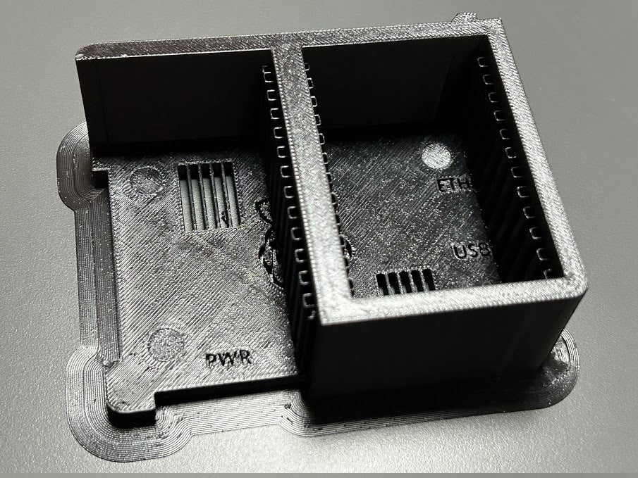 35mm DIN rail mount for Raspberry Pi 4 in FLIRC case