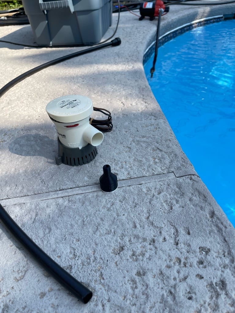 Bilge pump for 1/2' dripline and NPT adapters