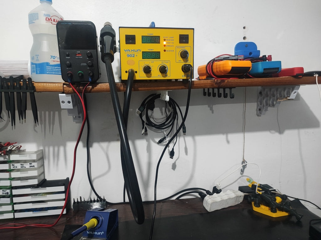 Under shelf cable holder / hook