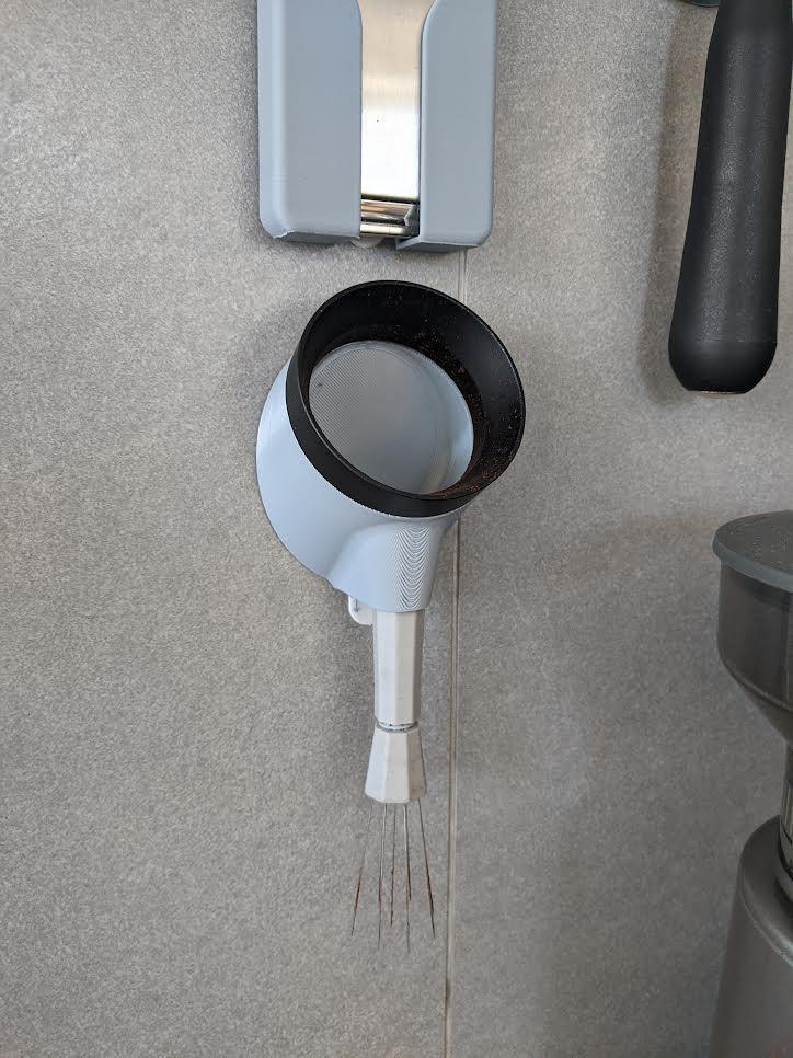 Espresso Dosing Funnel and WDT Wall Mount
