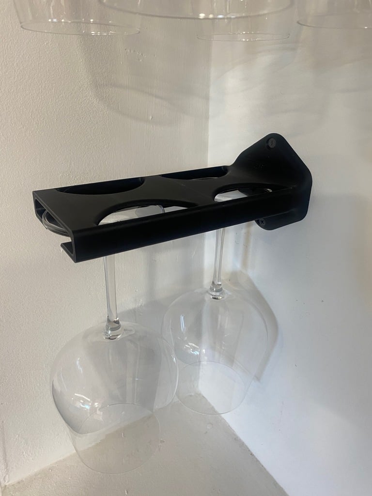 Wall mounted Wine Glass Holder for 2 Glasses