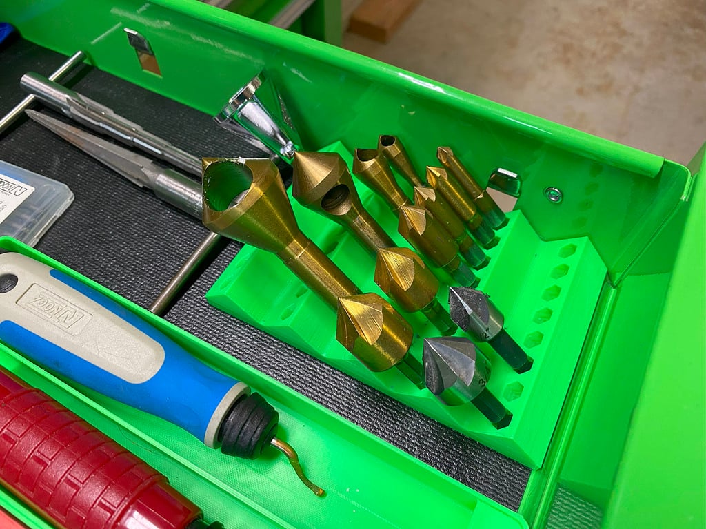 Effective Organiser for Countersink and Step Drill