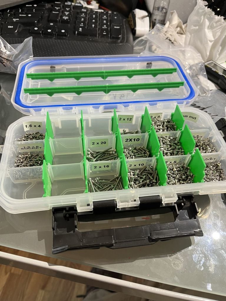 Improved dividers for Harbor Freight 56610 Small Parts Organiser
