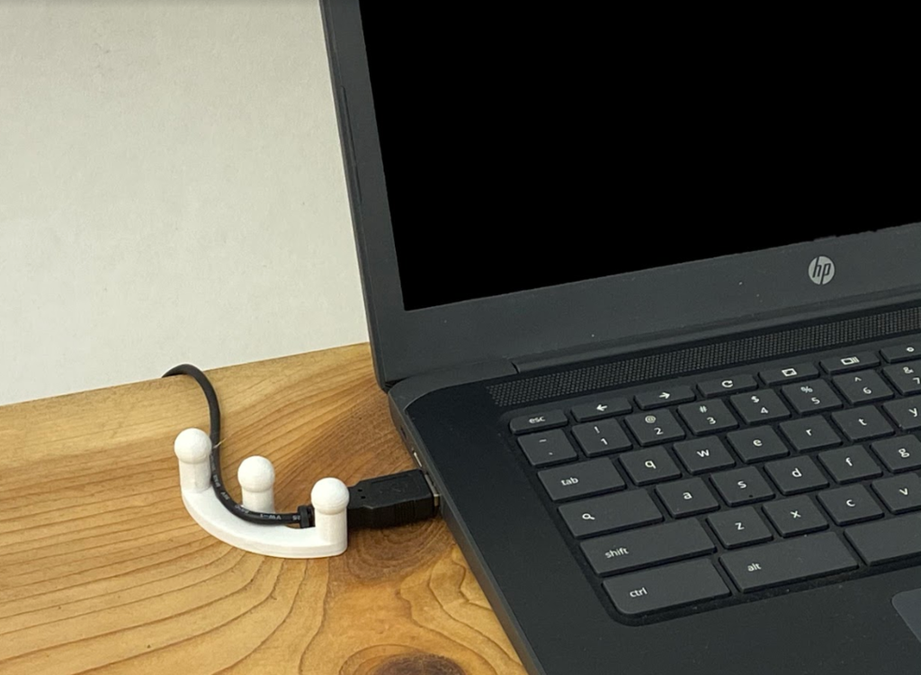 Cable holder at a right angle