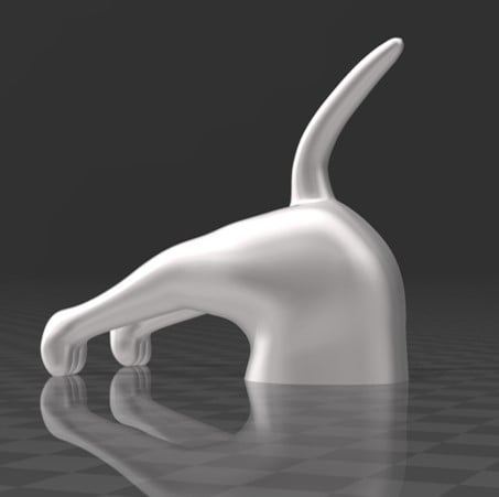 Dog Lead Holder - Wall Mounted Hook in Funny Dog Butt Design