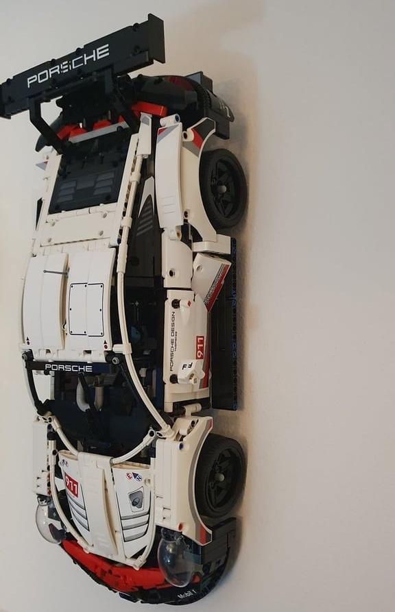 Wall mount for Lego Porsche 42096