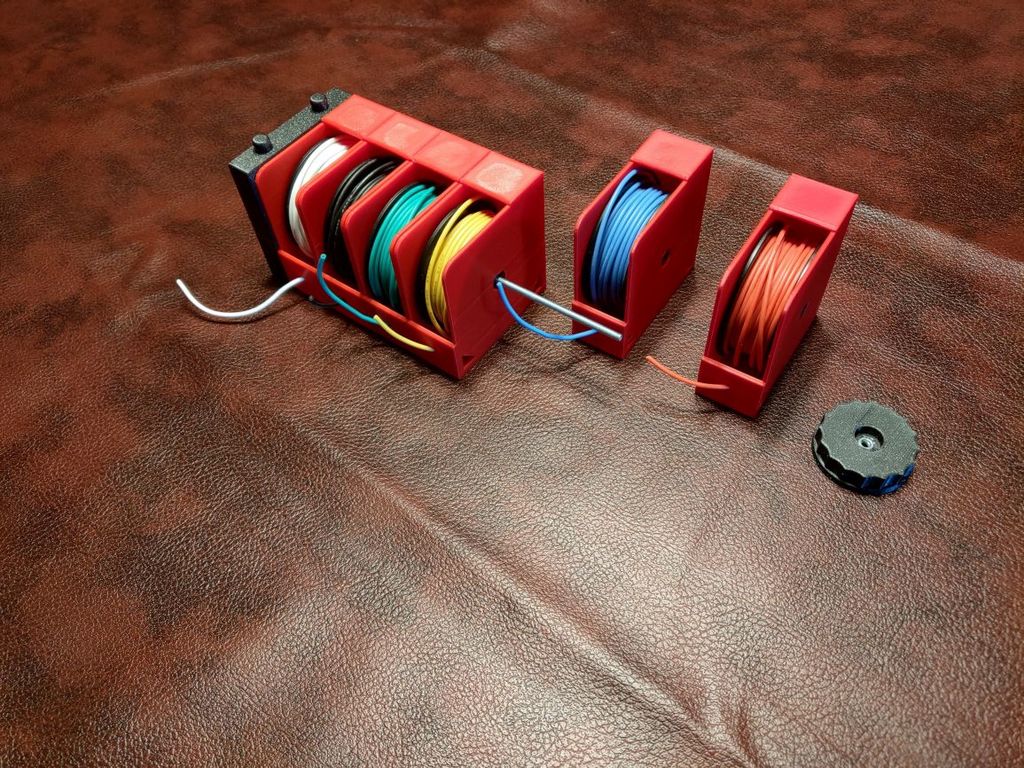 Modular spool holder for cable and wire storage