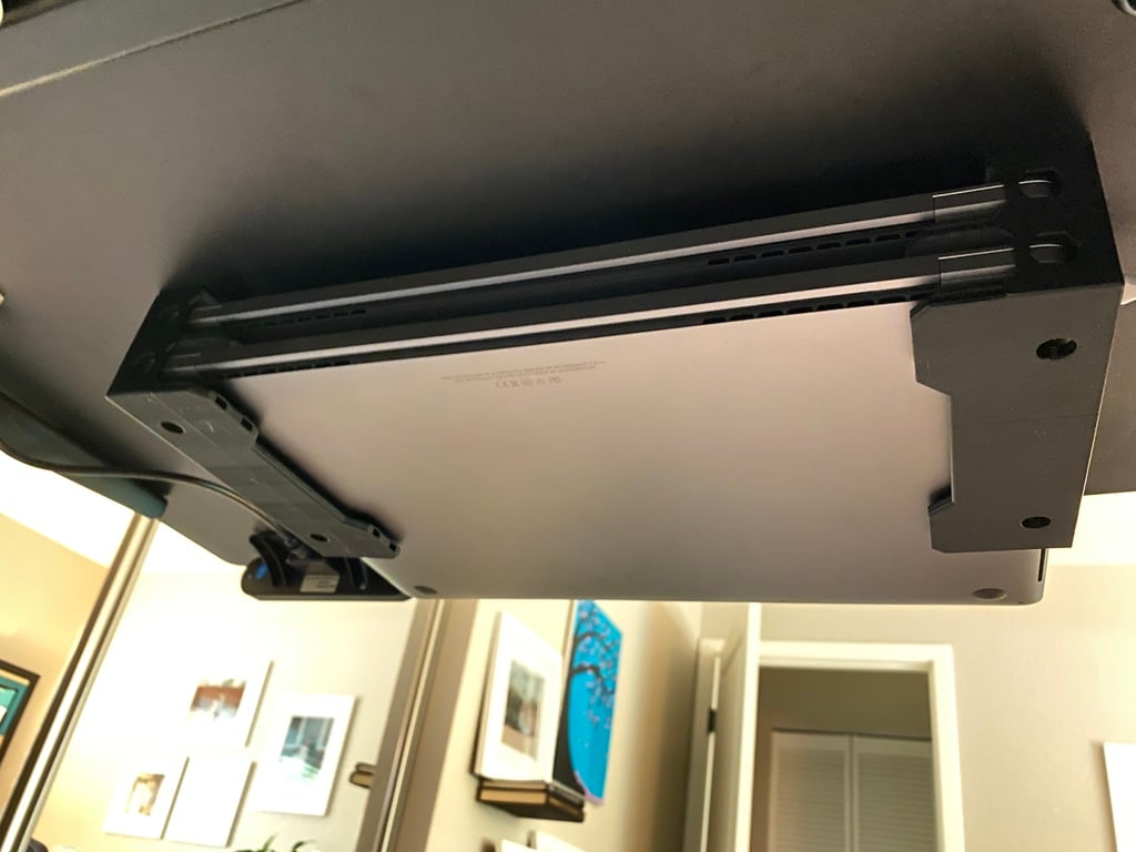 Double Laptop Under-Desk Holder with Filament Spacers