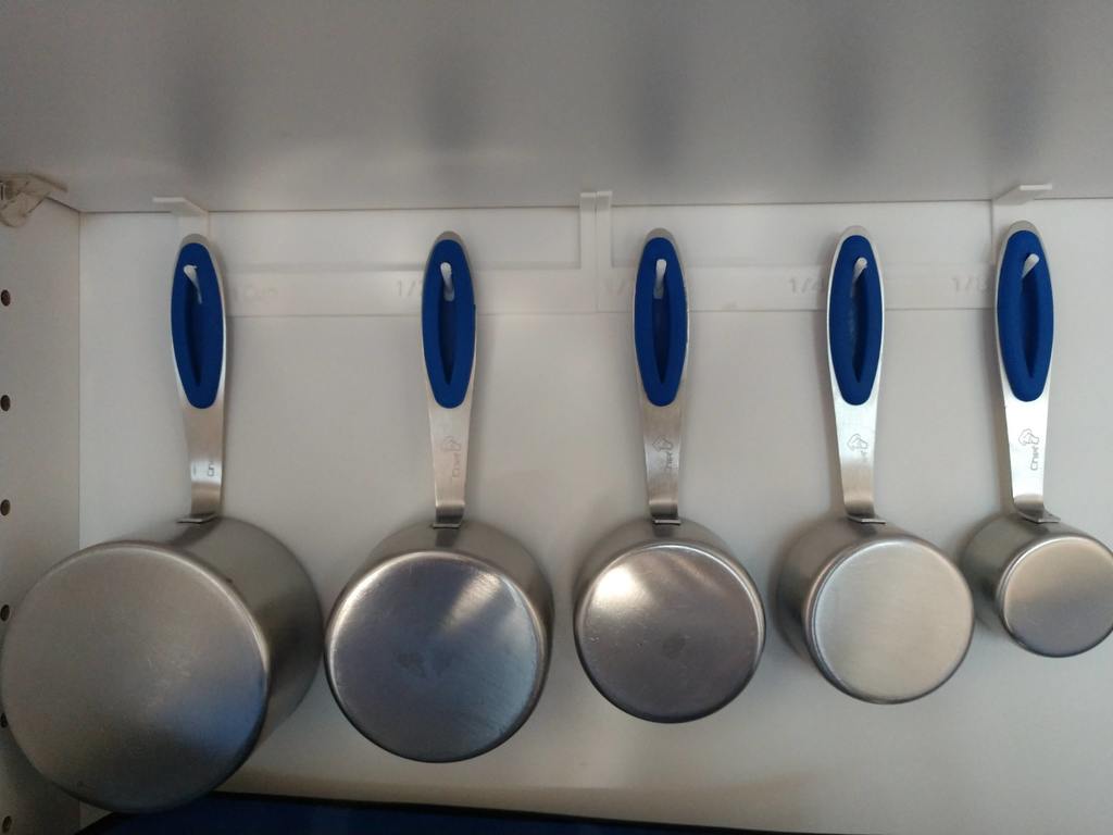 Measuring Cup and Spoon Holder for Cabinet Shelf