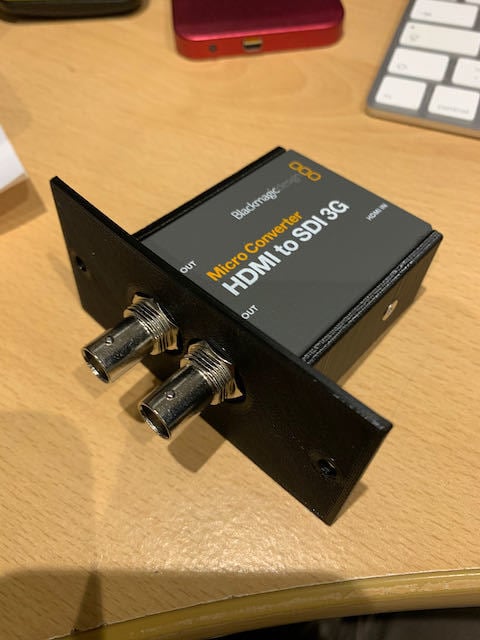 Rackmount Adapter for Blackmagic Micro Converter HDMI-SDI & 3G