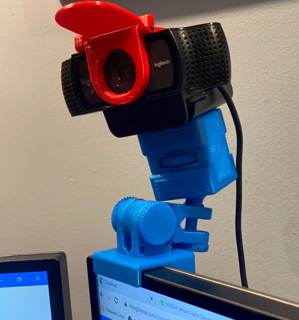 Logitech C920 webcam mounting arm with swivel function