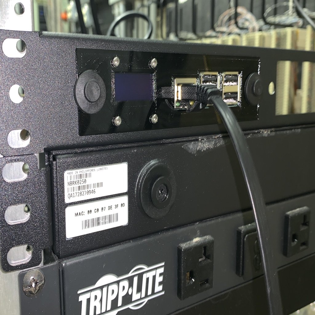 1U Rack Mount for Raspberry Pi 3B+ and 4B with PoE Hat
