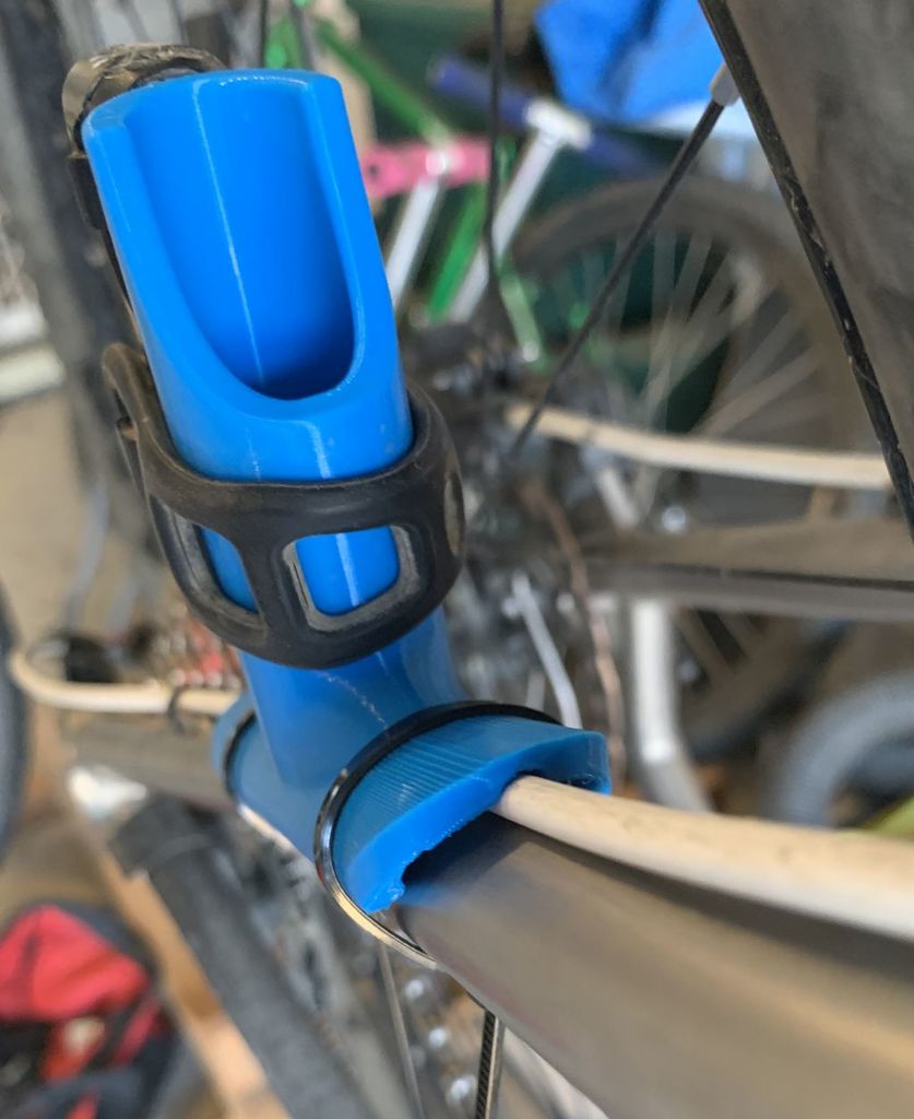 Secure Bicycle Light Holder for Rear Chainstay