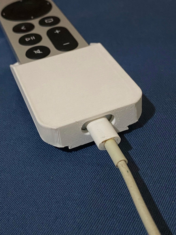 Wall-mounted holder for Apple TV remote control (2022 model)