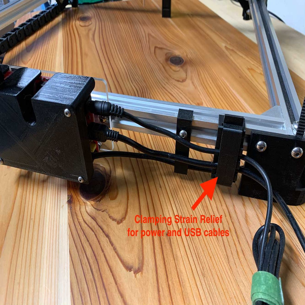 Brock 2020 Cable holder with clamp for 30x40 Laser Engraver CNC