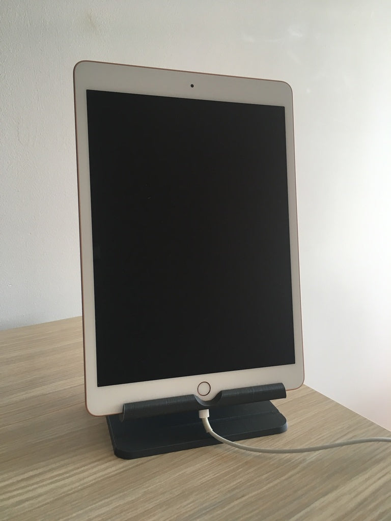 Simple iPad Stand with Space for Apple Pencil and Lightning Cable